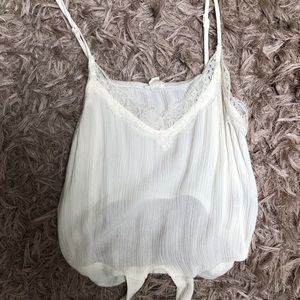 White lace cami too !